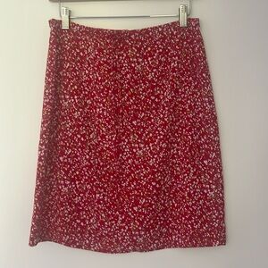 Esprit red floral skirt